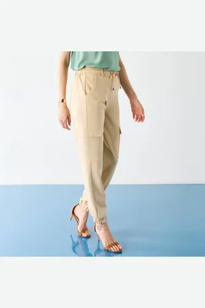 BLANCHEPORTE Pantalon Cargo, Maille Milano