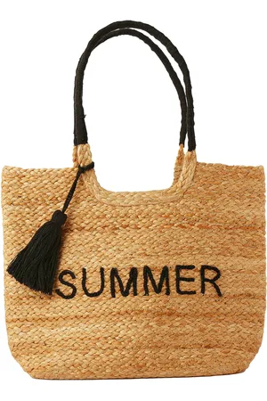 BLANCHEPORTE Sac De Plage En Jute Brodé "summer"