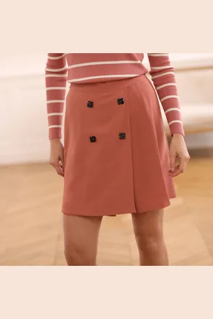 BLANCHEPORTE Jupe-short Boutonnée Effet Portefeuille