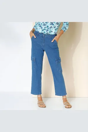 BLANCHEPORTE Pantalon Cargo 7/8ème, Jean Stretch