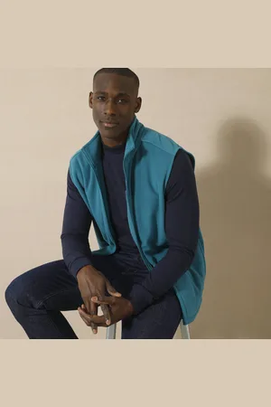 BLANCHEPORTE Blouson Zippé Maille Micropolaire Sans Manches