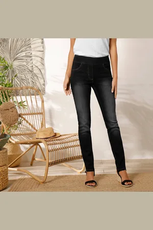 BLANCHEPORTE Jegging Fuselé Ultra Stretch, Maille Effet Jean