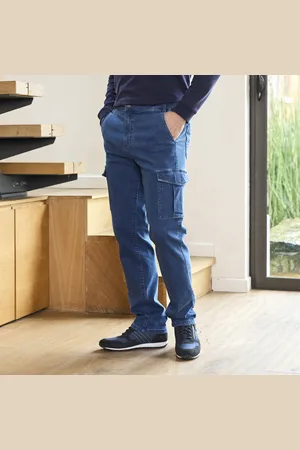 BLANCHEPORTE Jean Cargo Ceinture Élastiquée Côtés - Entrej. 82 Cm