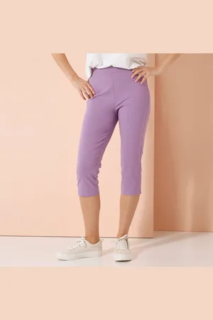 BLANCHEPORTE Pantalon Capri Taille Haute