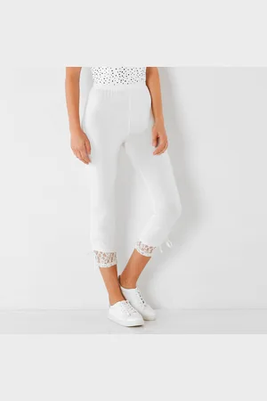Lora Zellini Legging 3/4 Dentelle, Taille Élastiquée