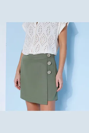 BLANCHEPORTE Jupe Short Asymétrique Fluide