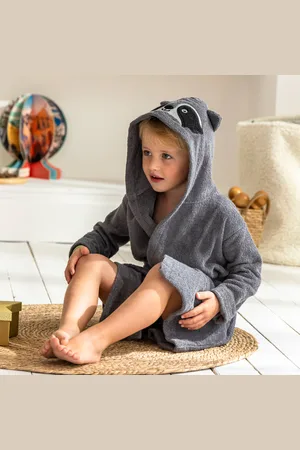Colombine Des Petits Peignoir De Bain Enfant Raton Laveur À Capuche Éponge Coton - 340 G/m²