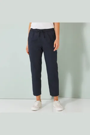 BLANCHEPORTE Pantalon Mom 7/8ème Uni, Coton
