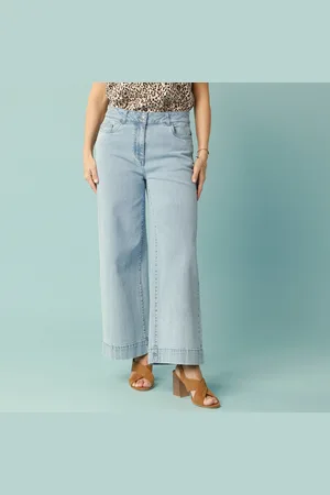 BLANCHEPORTE Jean Taille Haute Spécial Petites Entrej. 65 Cm, Coupe Large 7/8ème