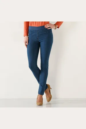 BLANCHEPORTE Jegging Denim Taille Élastiquée - Grande Stature