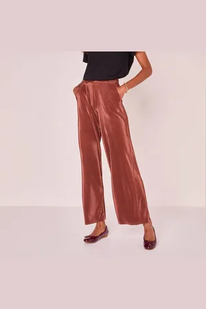 BLANCHEPORTE Pantalon Irisé, Maille Plissé