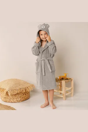 Colombine Des Petits Peignoir De Bain Enfant Ourson À Capuche Éponge Coton - 340 G/m²