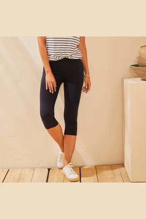 BLANCHEPORTE Legging Corsaire Uni Maille Stretch