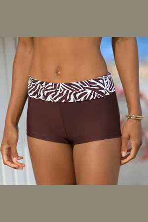 BLANCHEPORTE Boxer De Bain Modulable Imprimé Zèbre