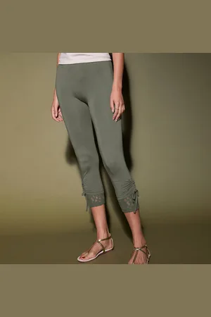 Lora Zellini Legging 3/4 Dentelle, Taille Élastiquée