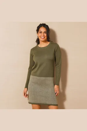 BLANCHEPORTE Robe Pull, Base Jacquard