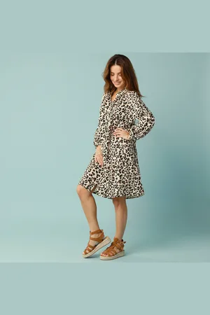 BLANCHEPORTE Robe Chemisier Spécial Petites Imprimé Léopard