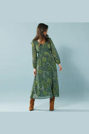 BLANCHEPORTE Robe Évasée Imprimée En Voile, Spécial Petites
