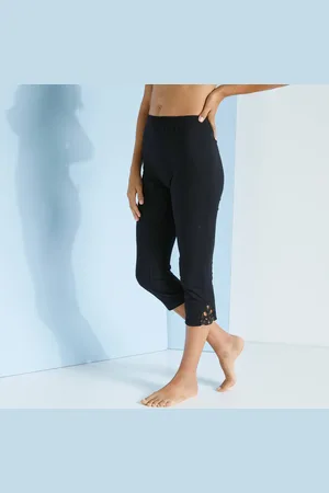 Lora Zellini Legging 3/4 Macramé, Taille Élastiquée