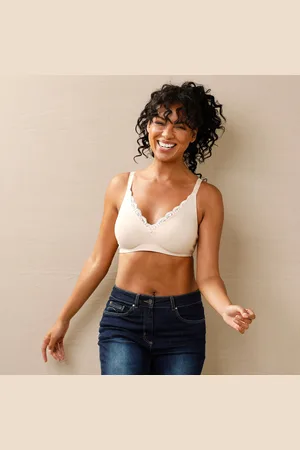 Triumph Soutien-gorge Minimiseur En Maille Et Dentelle "amourette"- Sans Armatures