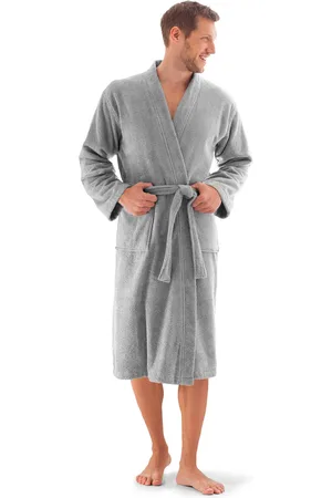 colombine Peignoir Mixte Adulte Col Kimono Éponge Bouclette