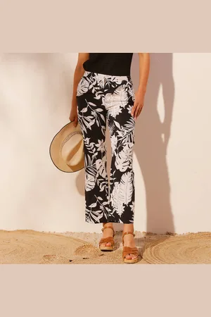 Coeur au sud Pantalon Large Fluide Imprimé, Coupe Large