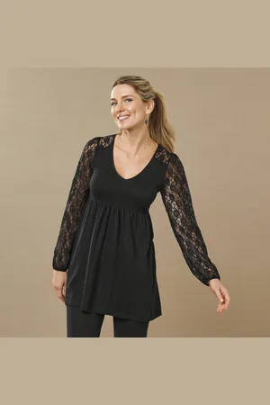 BLANCHEPORTE Tunique Manches Longues Dentelle