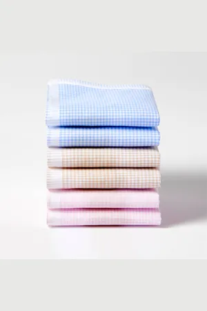 BLANCHEPORTE Mouchoirs Vichy - Lot De 6 Ou Lot De 12