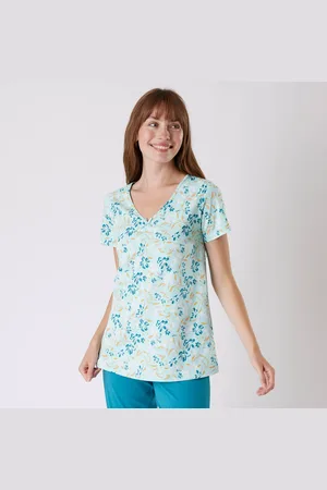 BLANCHEPORTE Tee-shirt Pyjama Manches Courtes Imprimé Floral