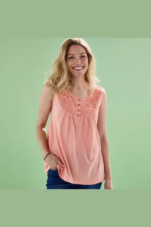 BLANCHEPORTE Débardeur À Plastron Macramé