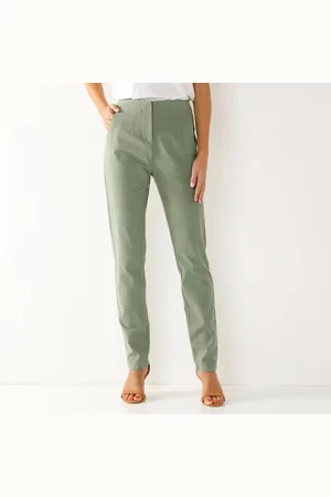 BLANCHEPORTE Pantalon Gainant, Coupe "mom" Taille Haute