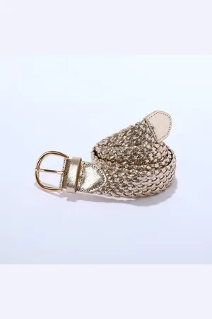 BLANCHEPORTE Ceinture Tressée Boucle Ovale