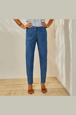 BLANCHEPORTE Pantalon Fuselé, Denim Léger