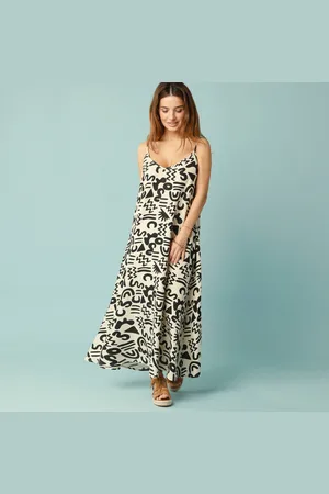 BLANCHEPORTE Robe Longue Spécial Petites Imprimé Ethnique À Fines Bretelles