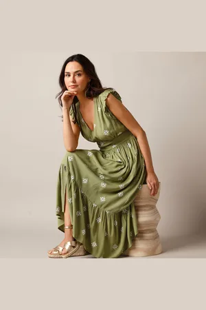 Lora Zellini Robe Longue Imprimée, Crépon