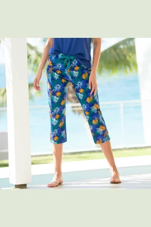 BLANCHEPORTE Pantacourt De Pyjama En Coton - Imprimé Tropical