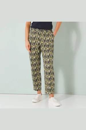 BLANCHEPORTE Pantalon Mom 7/8ème Imprimé, Coton