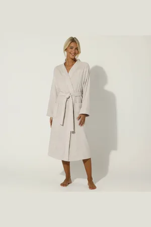 colombine Peignoir Mixte Adulte Col Kimono Éponge Bouclette