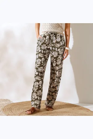 Coeur au sud Pantalon Large Fluide Imprimé, Coupe Large