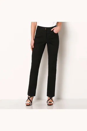 BLANCHEPORTE Pantalon Effet Ventre Plat, Coton Stretch