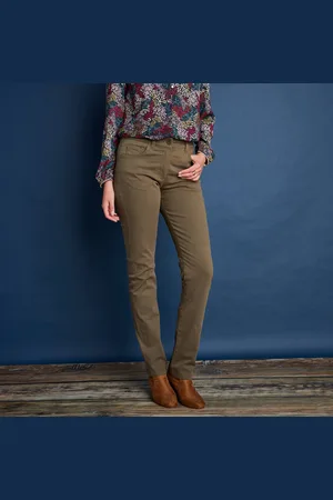 Colors & co Pantalon Droit Gainant - Petite Stature Entrej. 75 Cm