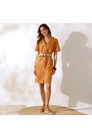 Coeur au sud Robe Courte Saharienne Boutonnée