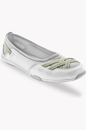 BLANCHEPORTE Ballerines Souples Cuir Et Textile Aéré Bandes Élastiquées