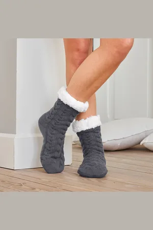 BLANCHEPORTE Chaussons-chaussettes Torsadés Antidérapants