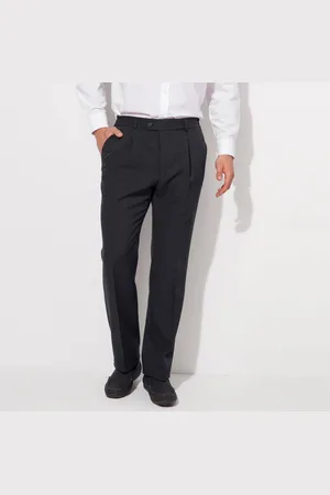 BLANCHEPORTE Pantalon Ville À Pinces Élastiqué Côtés - Polylaine