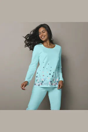 BLANCHEPORTE T-shirt Base Imprimée Bucolique - Manches Longues