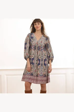 BLANCHEPORTE Robe Imprimée Manches Amples