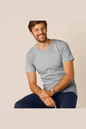 Thermoperle Tee-shirt Sous-vêtement Homme Col Rond Manches Courtes Chaleur Douce - Lot De 2