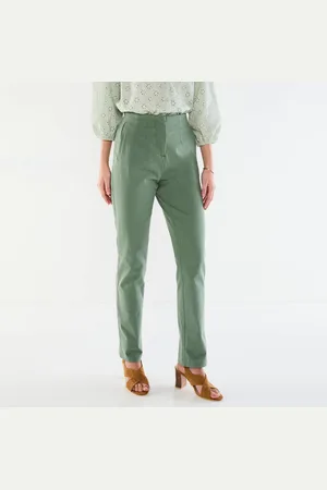 BLANCHEPORTE Pantalon Gainant, Coupe Droite Taille Haute