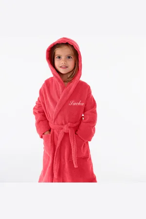Colombine Des Petits Peignoir Enfant Éponge À Capuche Personnalisable